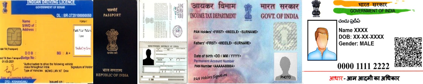 KYC required documents for sending international courier in delhi